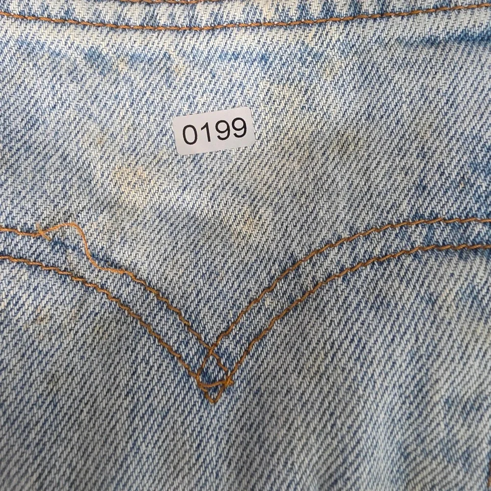 Vintage Levis 505 Regular Fit Straight Leg Light Wash Jeans Orange Tab 36x34